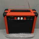 LyxPro Electric Guitar Amp 20 Watt Amplifier Built in Speaker Headphone Jack and Aux Input Includes Gain Bass Treble Volume and Grind - Red