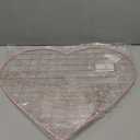 Grid Photo Wall Panels - 22.4"x20.4" Heart Shape Iron Rack Art Wire Board, Wall Grid Organizer, DIY Photo Frame for Home, Office, Kitchen, Bedroom, Christmas Gifts - Pink
