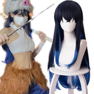 Anime Cosplay Costume Wig Female Wig Long Black Blue Straight Hair Women Halloween,Christmas,Daily Fashion,Anime and Gaming Expo,Fancy ball