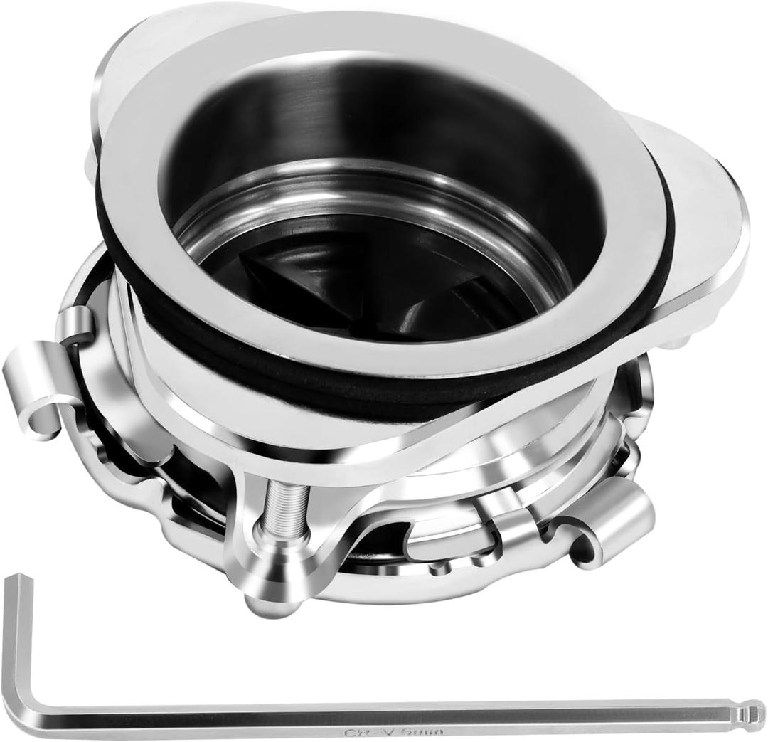 Garbage Disposal Flange Kit, Stainless Steel Sink Garbage Disposal 3 Bolts Mounting 3 1/2 Sink Drain Hole, Kitchen Sink Flange Kit for Garbage Disposal With Mounting Wrench