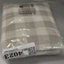 Softalker Checkered Tablecloth Rectangle, Outdoor Linen Cotton Gingham Table Cloth with Tassel, Heavy Duty Wrinkle Free Buffalo Plaid Table Cover for Kitchen Dining Home Party - 55 x 84 Inch, Beige