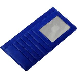 XEYOU Women Slim Rfid Blocking Credit Card Case Holder Wallet Zip ID Case Wallet Small Compact Leather Wallet Coin Purse (Blue)