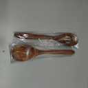 2Pcs Wooden Spoons for Cooking, Natural Premium Teak Wooden Spoon & Slotted Spoon, Good Grip Large Cooking Spoons Spatula, Heat Resistant Wooden Kitchen Cooking Utensils Set for Nonstick Cookware