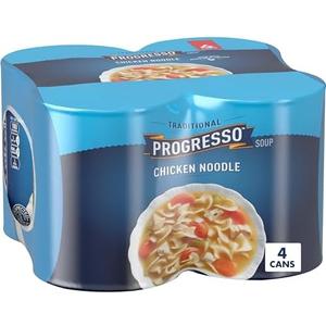 Progresso Traditional, Chicken Noodle Soup, Ready To Serve, 19 oz., 4 Pack Best By 02/06/2028