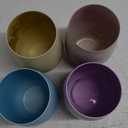 CLW Aluminum Stemless /Old Fashion Glass, Set of 4, 4-Color in a Set (Purple/Blue/Pink/Gold), 21oz (Large)