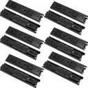6 Pairs 8 Inch Drawer Slides, Side Mount Furniture Ball Bearing Drawer Slides with Mounting Screws for Cabinet, 110 lb Load Capacity, Black