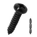 #14 x 1 Pan Head Wood Screws (25 pcs), 18-8 (304) Stainless Steel, Phillips Drive Pan Head Self Tapping Screws, Black Oxide Coated Sheet Metal Screws, Fayeploo (with Phillips Driver Bit)