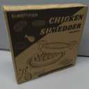 Chicken Shredder Large Chicken Breast Shredder Tool Twist with Brush&Fork, Visible Meat Shredder Machine, Anti-Slip Strip, Ergonomic Handle, BPA Free, Suitable for Pork Beef Chicken(Orange)