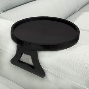 NDL Sofa Armrest Clip Table  No-Slip Couch Tray for Drinks, Snacks, Remote, Gamepads, Adjustable Armchair Table for Living Room, Bedroom, Dorm  Fits Most Armrests (Black)