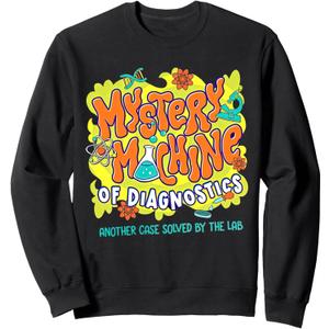 Mystery Machine Of Diagnostics L@b Week 2025, Lab Tech Sweatshirt
 (M, Black)