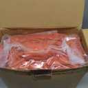 Sheet&Joy Queen Comforter Set, 7-Piece Bed in a Bag, Pintuck Bedding Sets for All Season, Includes Comforter, Flat Sheet, Fitted Sheet, Pillowcases and Pillowshams, Orange