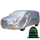 ANITANT Durable Bright Silver Four Seasons Mini Van Cover Waterproof All Weather Waterproof Large Car Cover Mini Van Cover Fit MPV Under 207"