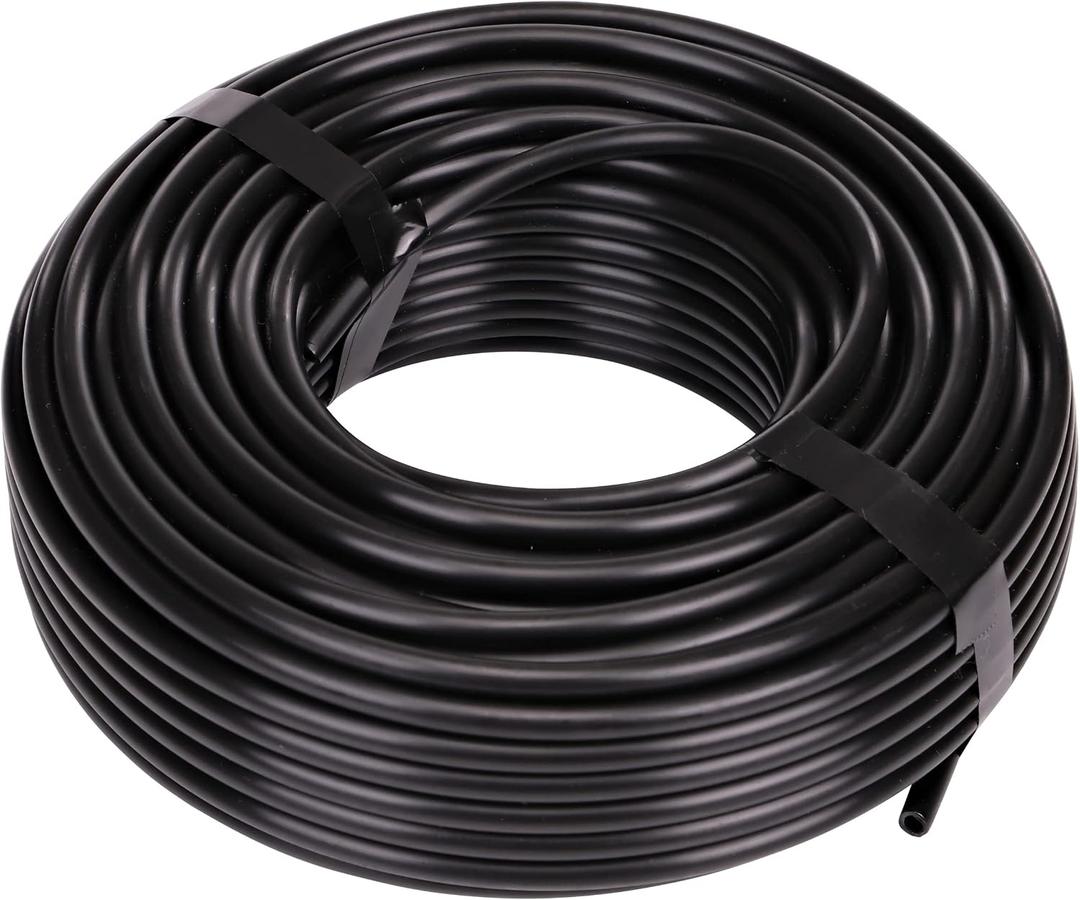Raindrip 016010T 1/4-Inch Drip Irrigation Supply Tubing, 100-Foot., for Drip Irrigation, Drip Emitters, Irrigation Parts, Systems, Black Polyethylene