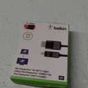 Belkin Mini Displayport to HDMI Cable 6ft - Compatible with 4k Monitors - HDMI to Displayport Cable - Connect TV & Monitors to MacBook Pro, Surface Pro & More (Black/White)