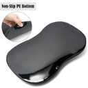 Ergonomic Mouse Pad with Wrist Support & Massage Design  Memory Foam Cushion, Non-Slip PU Base  Carpal Tunnel Pain Relief for Wireless Mouse & Desk Use  12x8 Inch (Black)