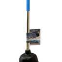 Heavy Duty Toilet Plunger with Blue Accents - Stainless Steel Removable Handle - Residential/Commercial Use