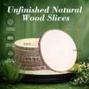 10Pcs Wood Slices Unfinished Wood Rounds 7-8 inches Wood Circles for Crafts Wood Slab for DIY Table Centerpieces Decor Crafts Wedding Parties Baby Shower