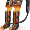 Leg Massager with Heat and Compression, Foot and Full Leg Massager for Circulation and Pain Relief, Sequential Compression Boots with 6 Modes, 6 Intensity, 3 Heat, Gifts for Mom, Dad, Athletes