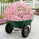 Artificial Flowers Fake Plants for Outdoors Spring Decoration, 13Bundles Silk Realistic UV Resistant Faux Flowers for Outside Planter Porch Yard Patio Garden Home Indoor, Pink