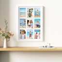 decorUhome 9 4x6 Picture frames Collage Wall Decor with Mat, White, 14x20