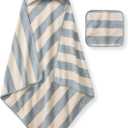 Burt's Bees Baby Hooded Woven Terry Towels Organic Cotton, Unisex Bath Essentials, Soft Nursery Towel for Infants, Toddlers, Kids (Quarry)