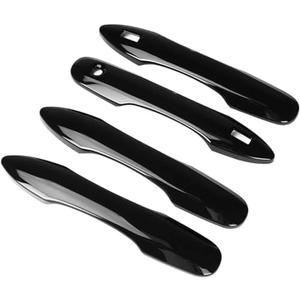 DLOVEG Car Door Handle Cover Protector Compatible for 2018-2023 2024 2025 Toyota Camry Accessories Compatible for Toyota Corolla Venza 2024 2023-2020 (with 1 Smart Key Holes, Glossy Black) 2 count