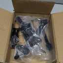 WellMade Thumb Gate Latch Heavy Duty,Self Locking Door Latches and 9" Handle Kit,Steel Gate Lock Hardware for Wooden/Vinyl Fence Swing Outdoor Gate,Black with Screw