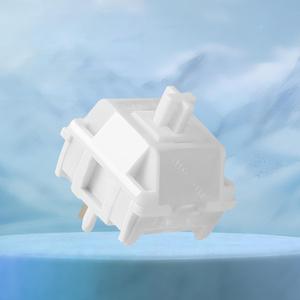 White Silent Creamy Switch, 5-Pin Cherry POM Axis MX Switch, Fox Axis V2 Keyboard Clicker for Gaming Keyboard or 3D Prints(35 Pcs)