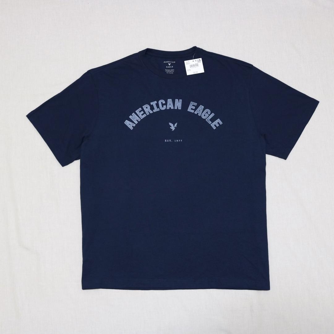 Men's American Eagle: Axel F Since 1977 T-Shirt - Navy Blue - X Large