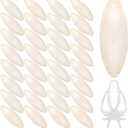 40 Pcs Cuddle Bone Cuttlefish Bone 3.0" to 3.5" Cuttlebone for Birds with 1 Parakeet Cuttlebone Holder Bird Cage Food Clip, Parakeet Toys Chew Toy for Birds Parrots Cockatiels Budgie Snails Reptiles
