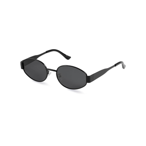 livho 2025 Trendy Oval Sunglasses - Stylish Polarized Shades for Everyday - Retro Metal Frames Black