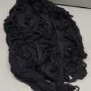 OYOANGLE Women's Crochet Hollow Out Swimsuit Cover Up Deep V Neck Sleeveless Beach Midi Dress Swimwear (Large, Black)