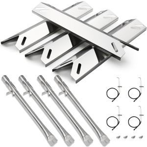 Hiorucet Grill Replacement Parts for Cuisinart 4 Burner Gas Grill GAS9456AS GAS2456AS GAS9456ASO GAS1456ASO, Stainless Steel Heat Plate Burner Igniter for Cuisinart Grill Parts Gas9456as