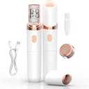 Epilator,Facial Hair Removal for Women,PluxyEpil 2-in-1 Gentle Root Removal for Coarse & Fine Hair,2026 New Upgrades Rechargeable Shaver Electric Depiladora for Face/Legs/Bikini Smooth Skin (White)