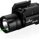 1500 Lumens Weapon Laser Light Long Runtime 160 Minutes, Type-C Rechargeable Adjustable Rail-Mounted Laser Light Combo, LED Tactical Rifle Flashlight (GP-V06)