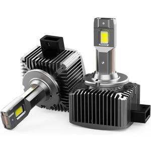 D1S D1R D1C LED Bulbs 110W 30000Lm Super Bright 6500K Cool White Built-in Fan and 2 Thermally Conductive Copper Tubes Plug and Play Fog Lamp 2pcs
