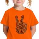 Unity Day Anti Bullying Orange Shirt Children Be Kind T-Shirt Gesture Inspirational Letter Quotes Pattern Children Tee Top