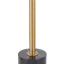 LIKENOW Furniture Acrylic Side Table,Clear Small Round End Table for Living Room,Bedroom,Office | Modern Nightstand with Marble Base,Gold Post,Clear Top for Drink,Food,Snack,Assembly(Black)