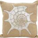 SARO LIFESTYLE Neptunian Collection Down Filled Shell Throw Pillow/, Shell, 20" (5443)