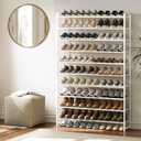 10 Tier Shoe Rack for Closet, Metal Shoe Organizer Holds 62 Pairs