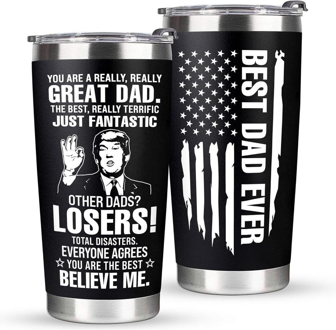 Gifts for Dad from Daughter, Son - Father's Day Gifts for Dad, Men - Dads Birthday Gift Ideas, Happy Birthday gifts for Dads, Fathers - Best Dad Ever Gift, Best dad Cup. dad Tumbler 20 Oz