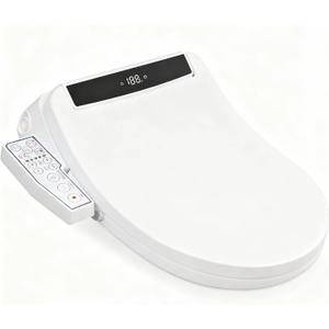 Hawkrown Electric Smart Toilet Seat, Upgraded Heated Bidet with Adjustable Instant Warm Water and Warm Dryer, Night Light, Slow Close Lid (Elongated2 (Side Arm Control))
