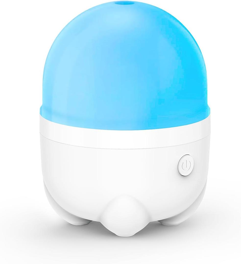 150ML Cordless Essential Oil Diffuser, Rechargeable Battery Powered Diffuser, Small Portable Aromatherapy Air Humidifier, 6 Hours Works with 7 LED Color Changing Lights, (White)