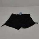 Halcurt Women's High Waisted Swim Board Shorts Tummy Control Side Tie Adjustable Tankini Swimsuit Bottoms (Large, Black)