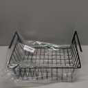 Undershelf Storage Basket Under Shelf Wire Basket Household Metal Under Shelf Hanging Storage Bin Basket Slides Under Shelves for Storage Space Saving for Kitchen Pantry Bookshelf (Medium, 2 PCS)