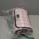 ZUBOND Picnic Blankets Waterproof Sandproof Foldable & Machine Washable, 80''x100'' Extra Large Beach Blankets, Simple Stylish Gingham Outdoor Blankets Grass Lawn Park for Family Camping Party (6'8" x 8'4" (Rectangular), Pink White)