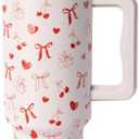 Simple Modern Disney 40 oz Tumbler with Handle and Straw Lid | Insulated Reusable Stainless Steel Water Bottle Travel Mug | Gifts for Women Men Him Her | Trek Collection | Minnie Mouse Valentine's