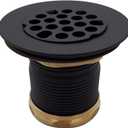 Westbrass Grid Basket Style Bar Sink Strainer, Matte Black, D2181-62