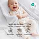 Bedsure 100% Cotton Muslin Blanket Queen Size for Bed - 4-Layer Breathable and Lightweight Thin Soft Summer Gauze Muslin Blankets for Adults, White, 90x90 Inches
