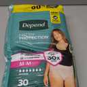 Depend Fresh Protection Adult Diapers, Incontinence Underwear for Women, Disposable, Maximum, Medium, Blush, 30 Count